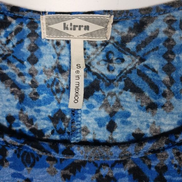 Kirra Womens Crop Tie Up Front Blue Size Small Boho Festival - Picture 2 of 7